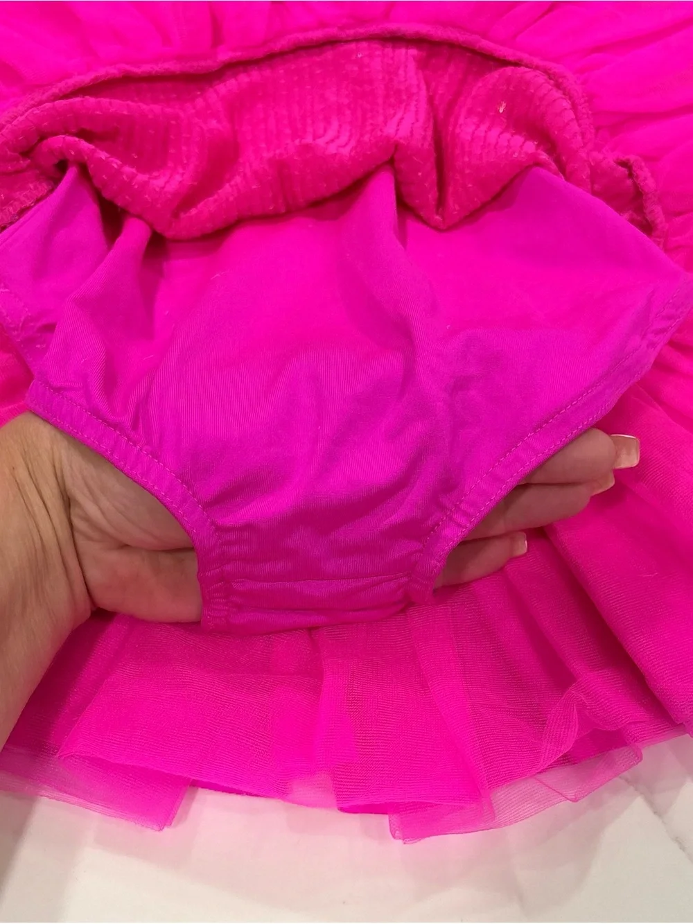 Weissman Hot Pink Sequin Leotard w/ Tutu Dance Costume Youth Size MC